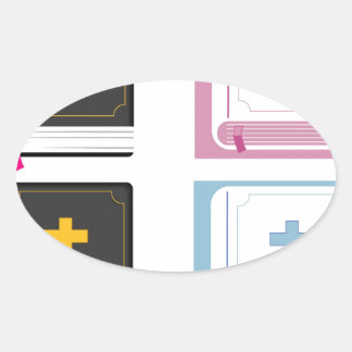 Adesivo Oval bíblias