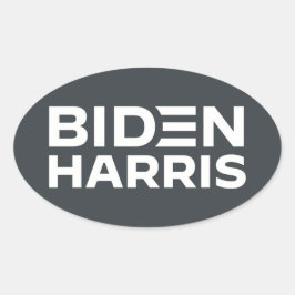 ADESIVO OVAL BIDEN HARRIS