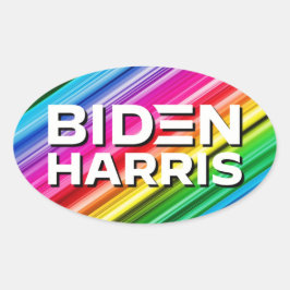 ADESIVO OVAL BIDEN HARRIS