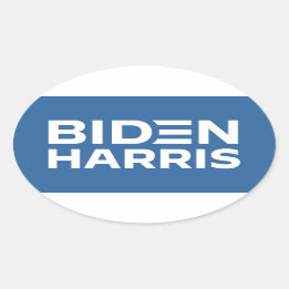 ADESIVO OVAL BIDEN HARRIS
