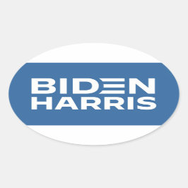 ADESIVO OVAL BIDEN HARRIS