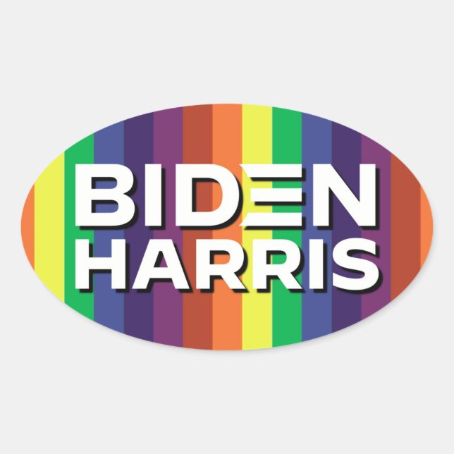 ADESIVO OVAL BIDEN HARRIS (Frente)