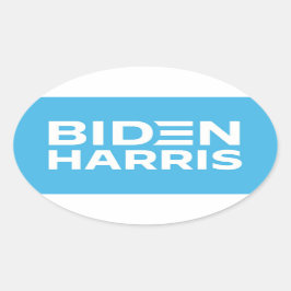 ADESIVO OVAL BIDEN HARRIS