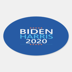 Adesivo Oval Biden Harris 2020 para Presidente