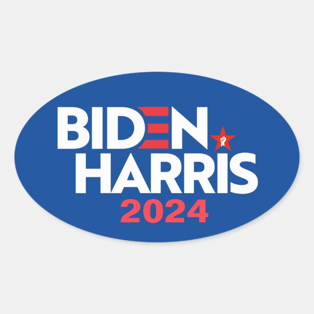 Adesivo Oval Biden Harris 2024 (Frente)