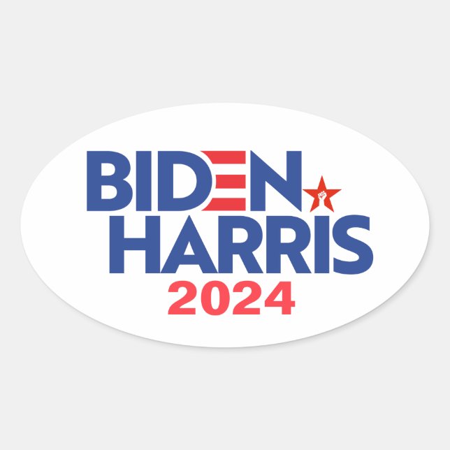 Adesivo Oval Biden Harris 2024 (Frente)
