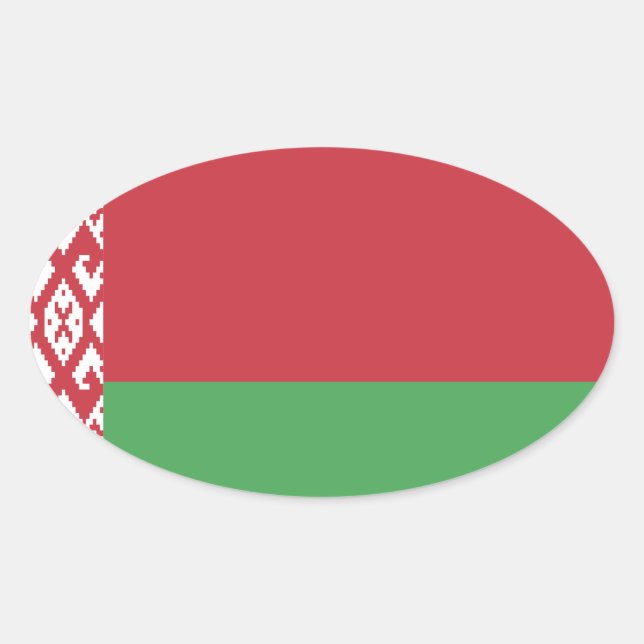 Adesivo Oval Bielorrússia (Frente)