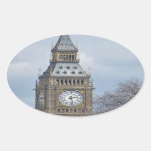 Adesivo Oval Big Ben Clock