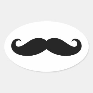 Adesivo Oval bigode, design de bigode de bigode
