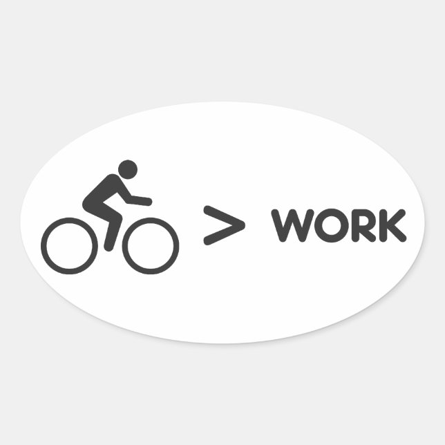 Adesivo Oval Bike > Work Sticker (Frente)