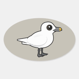 Adesivo Oval Birdorable Ivory Gull