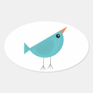 Adesivo Oval Birdy 
