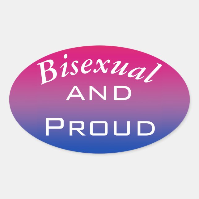 Adesivo Oval Bisexual and Proud  (Frente)