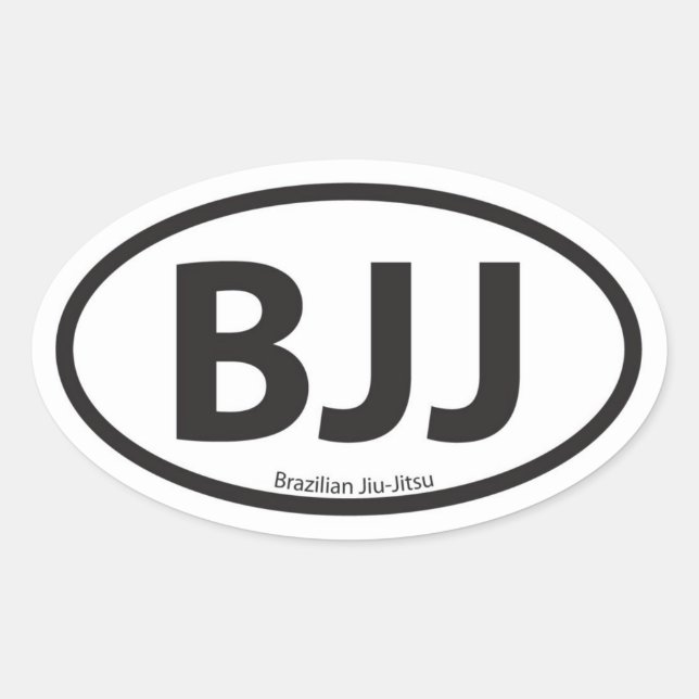 Adesivo Oval BJJ Euro Style Car Emblem (Frente)