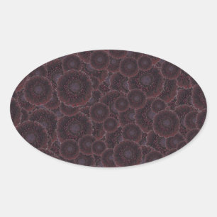 Adesivo Oval Black Dahlias