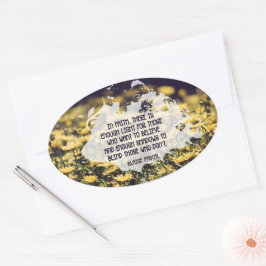 Adesivo Oval Blaise Pascal Inspirational Citação "Na fé"