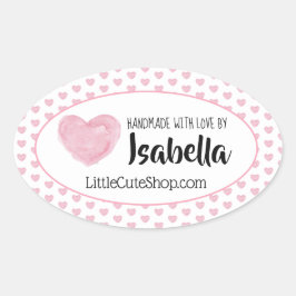 Adesivo Oval Blocos de Corações Bestiais