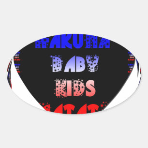 Adesivo Oval Blue Black Hakuna Matata Baby Kids Design.png