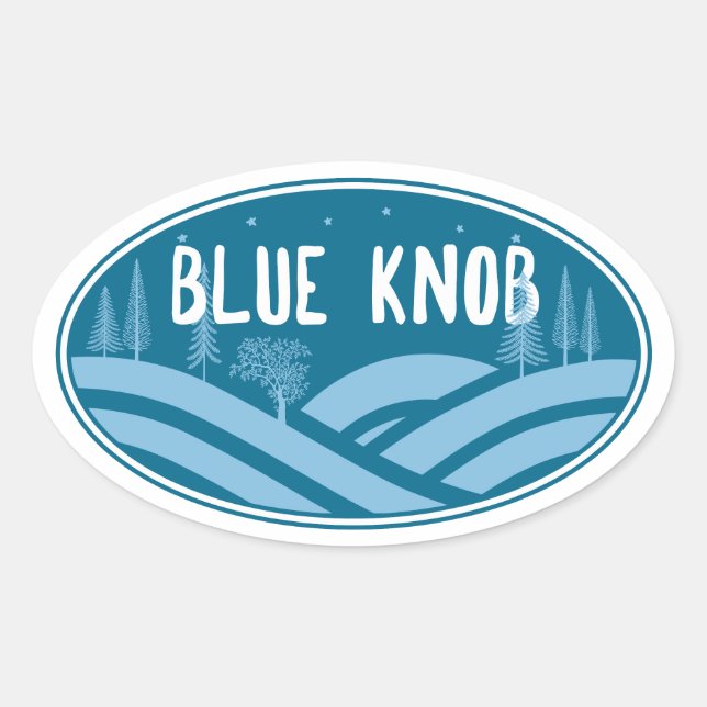 Adesivo Oval Blue Knob Pensilvânia ao ar livre (Frente)