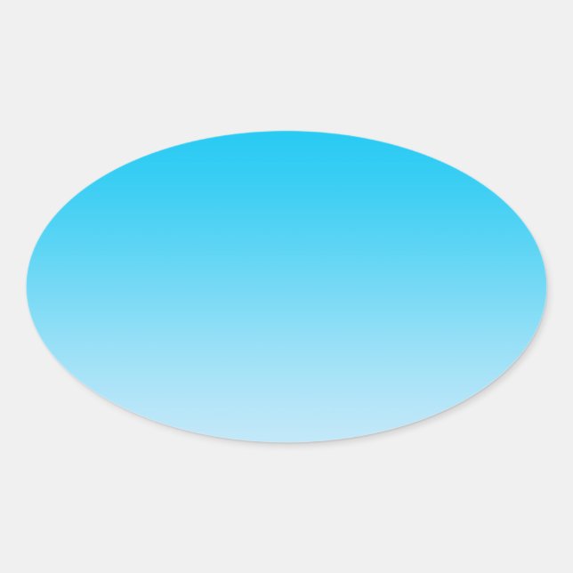 Adesivo Oval Blue Ombre (Frente)
