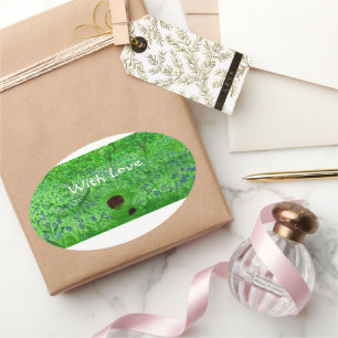 Adesivo Oval Bluebell Wood Hedgehogs