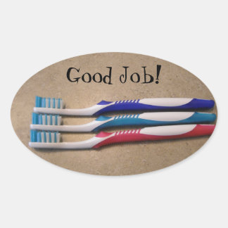 Adesivo Oval Boa Higiene Dental - Escovas de Dentes