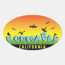 Adesivo Oval Bodega Bay Bumper Sticker