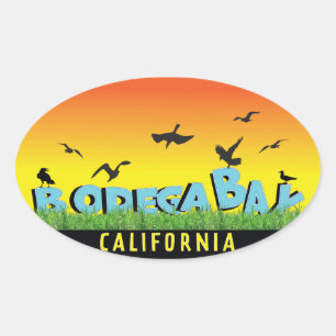 Adesivo Oval Bodega Bay Bumper Sticker