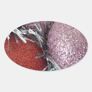 Adesivo Oval Bolas de Natal
