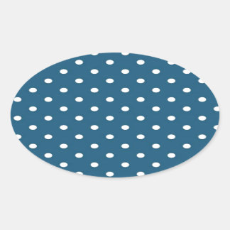 Adesivo Oval Bolinhas Teais