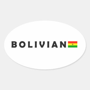 Adesivo Oval Bolívia, eu amo a Bolívia