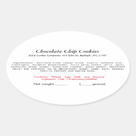 Adesivo Oval Bolsa de Direito de Algodão da Carolina do Norte