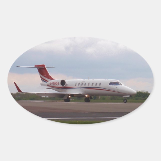 Adesivo Oval Bombardier Lear Jet 45XR (Frente)