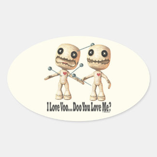 Adesivo Oval Bonecas VooDoo