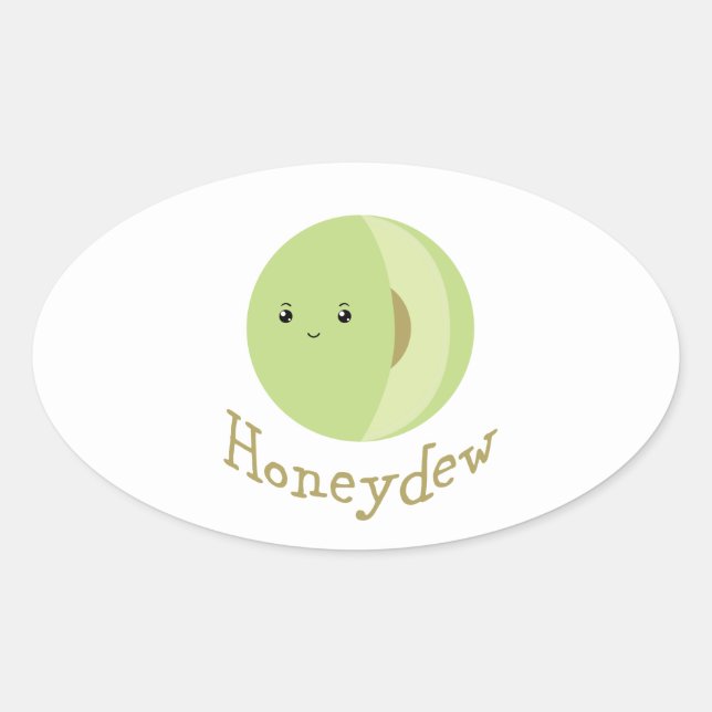 Adesivo Oval Bonita Honeydew (Frente)