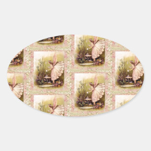 Adesivo Oval Bonito - anjo feericamente