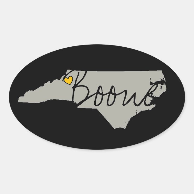 Adesivo Oval Boone, NC Sticker (Frente)