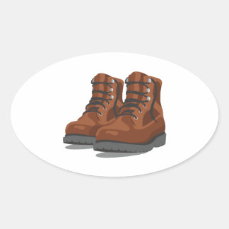 Adesivo Oval Boots de caminhada