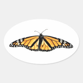 Adesivo Oval Borboleta Monarca de Stickers Male