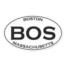 BOS - Logotipo Oval de Boston Massachusetts