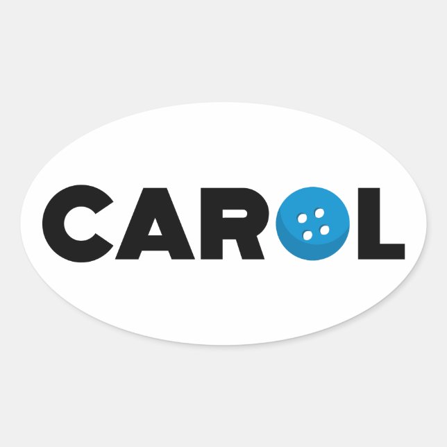 Adesivo Oval Botão Carol (Frente)