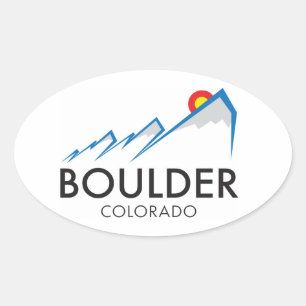 Adesivo Oval Boulder Colorado Sticker - Oval