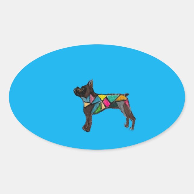 Adesivo Oval Boxer Sticker (Frente)