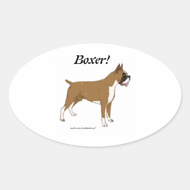 Adesivo Oval Boxer! Vinheta (Frente)