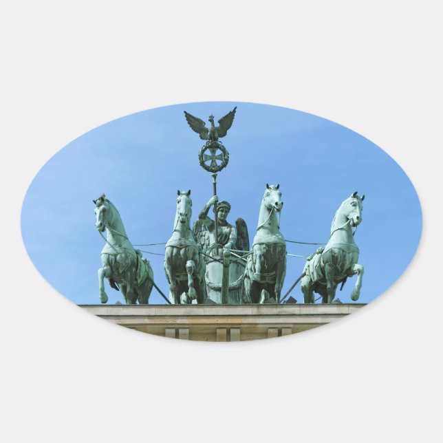Adesivo Oval Brandeburgo Gate Berlin (Frente)