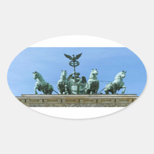 Adesivo Oval Brandeburgo Gate Berlin