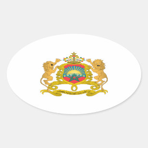 Adesivo Oval Brasão de Marrocos