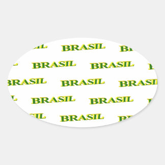 Adesivo Oval Brasil 3D