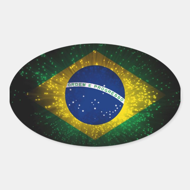 Adesivo Oval Brasil - Marca Fogo (Frente)