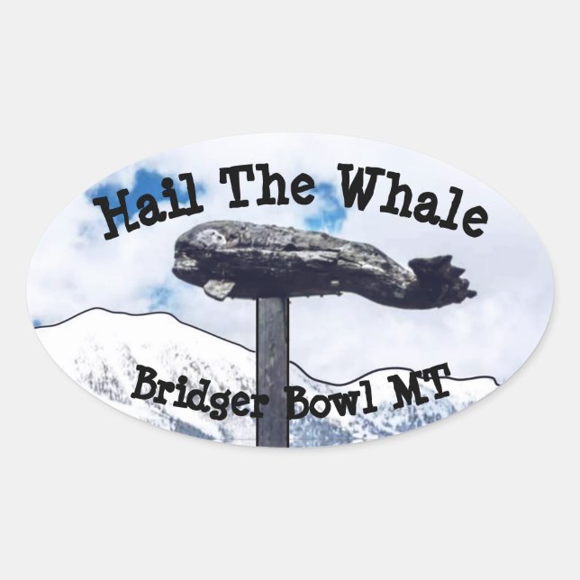 Adesivo Oval Bridger Bowl Whale Sticker (Frente)